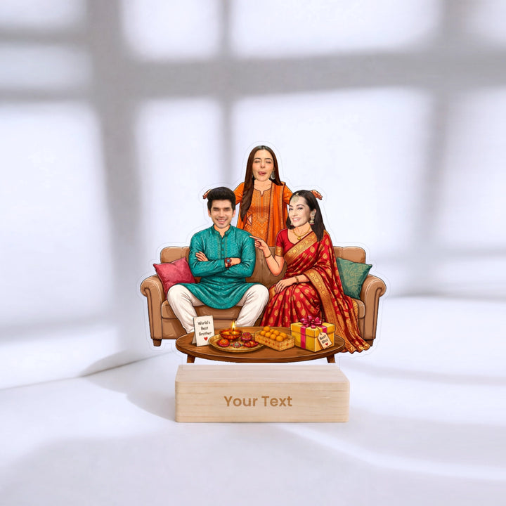 Bhaiya Bhabhi & Me Rakhi Caricature