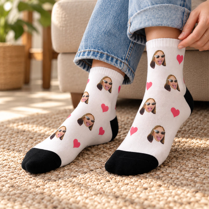 Heart Design Personalized Socks