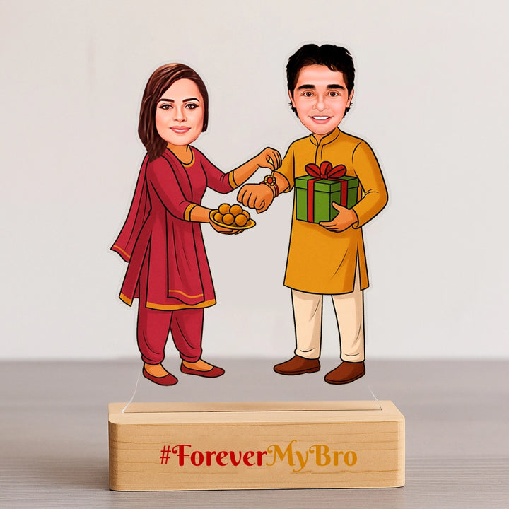 Personalized Rakhi Caricature for Sibling Love