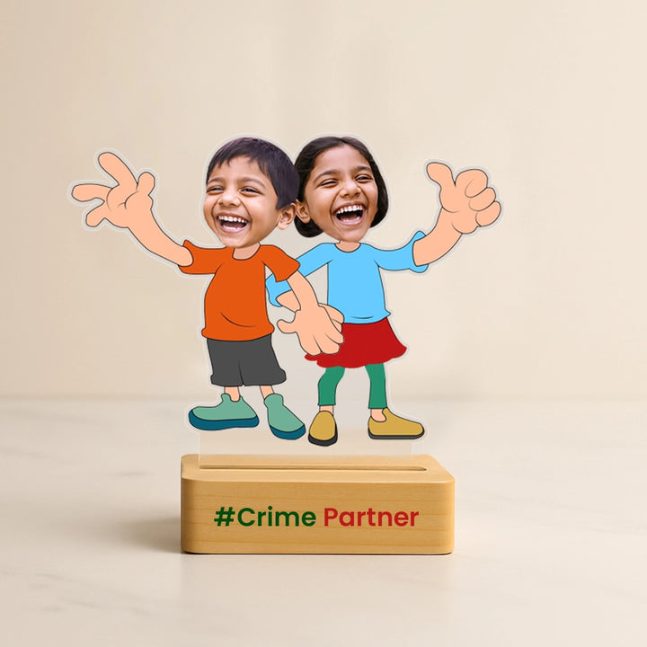 Custom Rakhi Caricature - Partner in Crime Edition