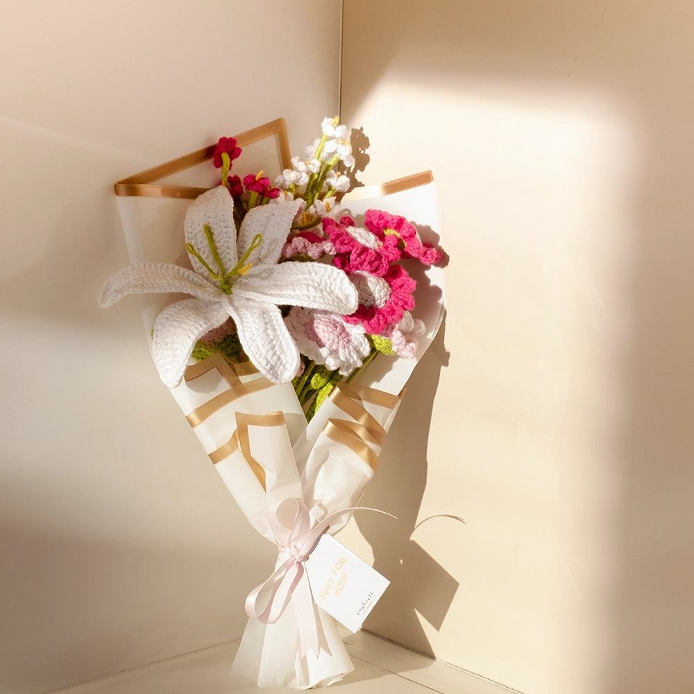 Everlasting Lily Crochet Bouquet