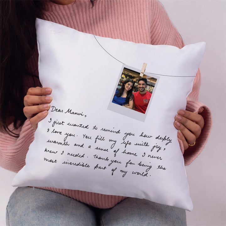 Personalized Polaroid Cushion Cover