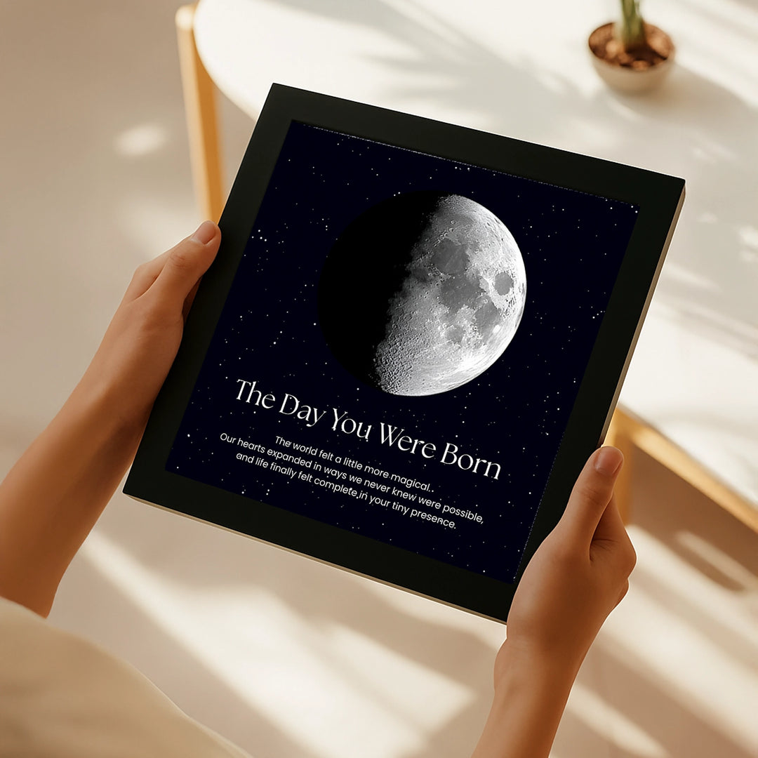 Personalized Moon Frame - Moon Phase Frame