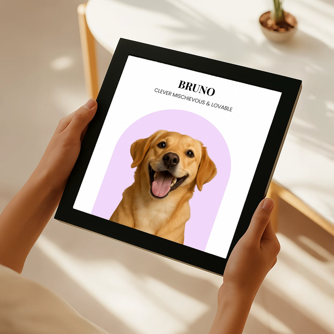 Personalized Pet Frame - Arched Pet Portrait
