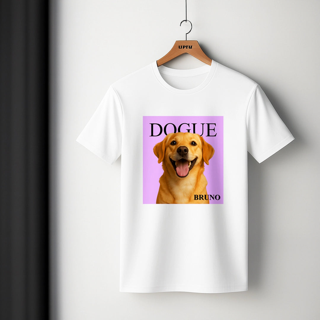 Personalized Dog T-Shirt - DOGUE Cover Edition