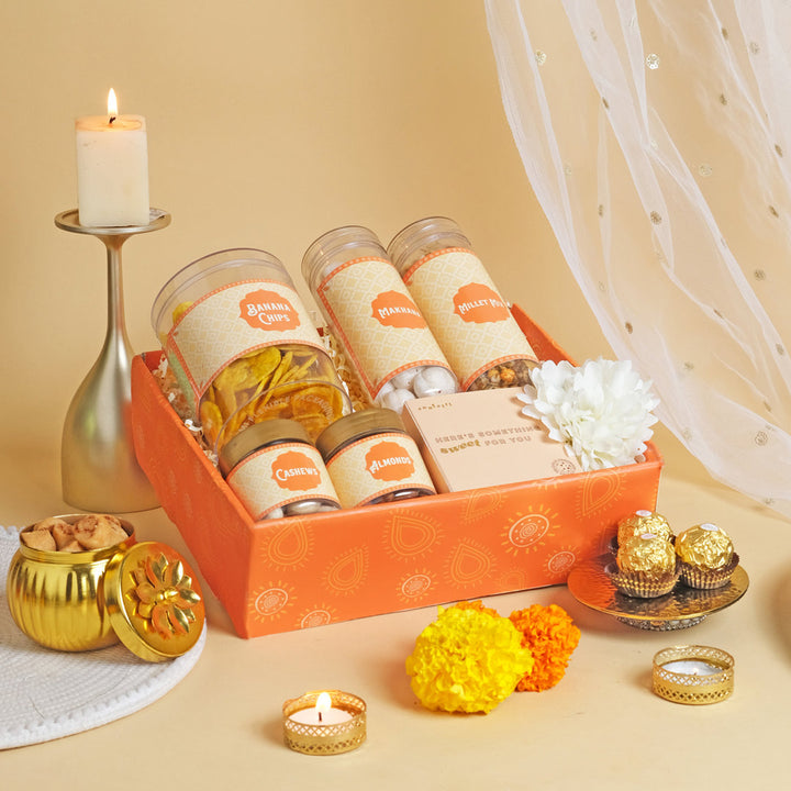 Snack & Munch Hamper - Savory Gift Box with Snacks and dryfruits