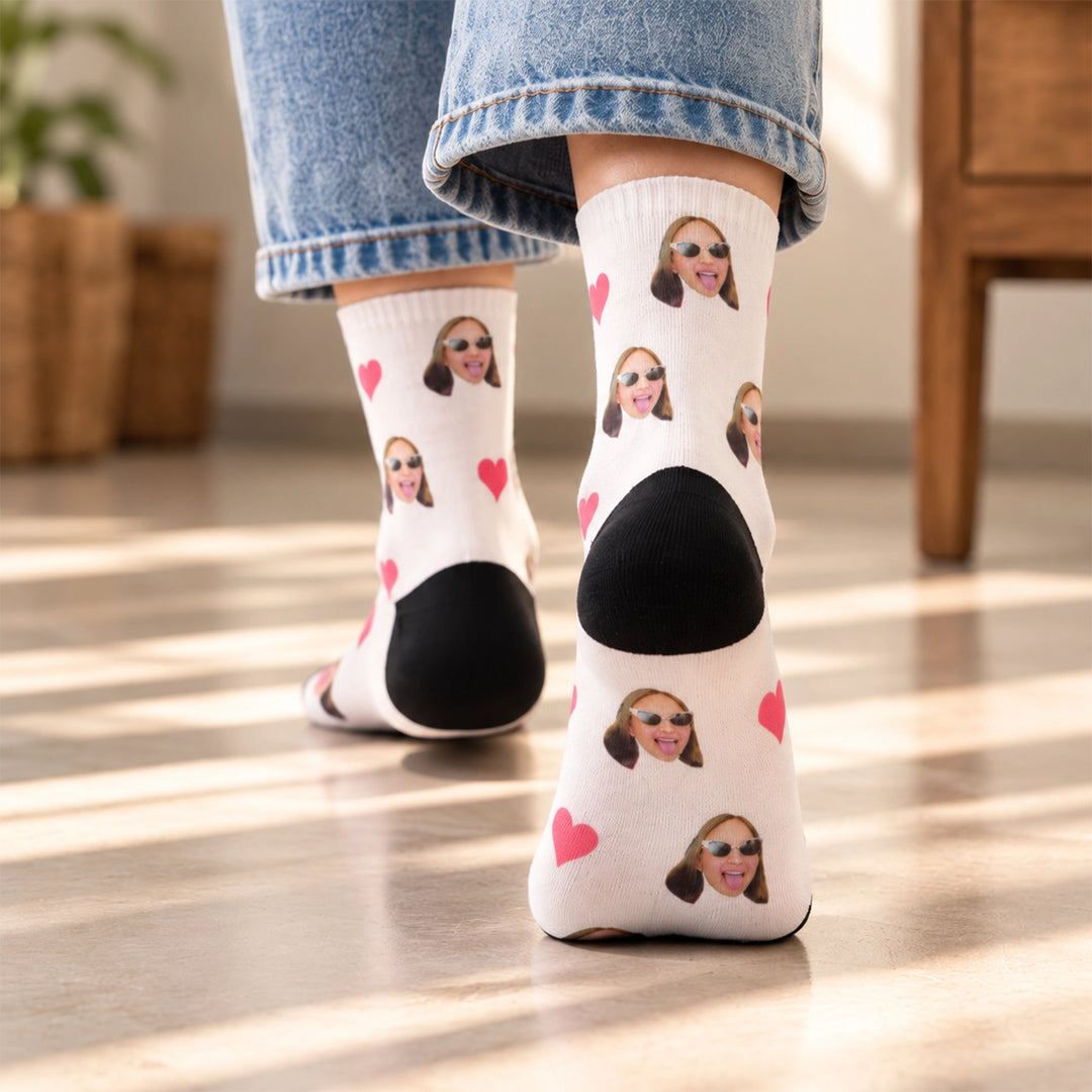 Heart Design Personalized Socks