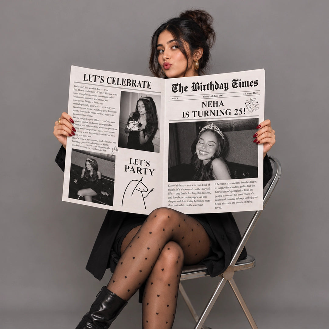 Birthday Newspaper - Personalised With Photos