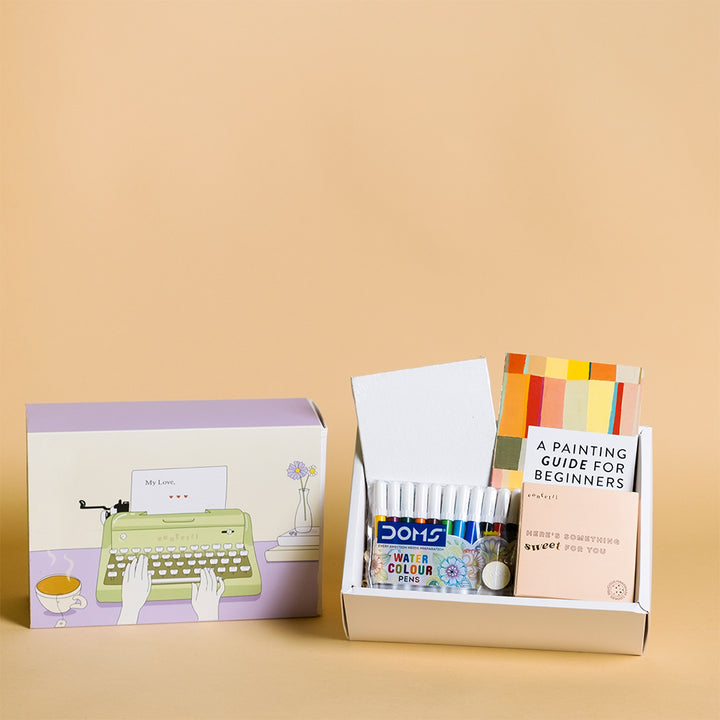 Creative Craft Gift hamper with Baked Cookies for art lovers