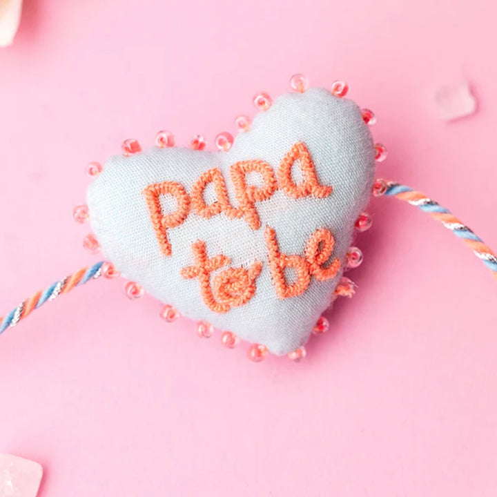 Papa To Be 3D Heart Rakhi & Mom To Be