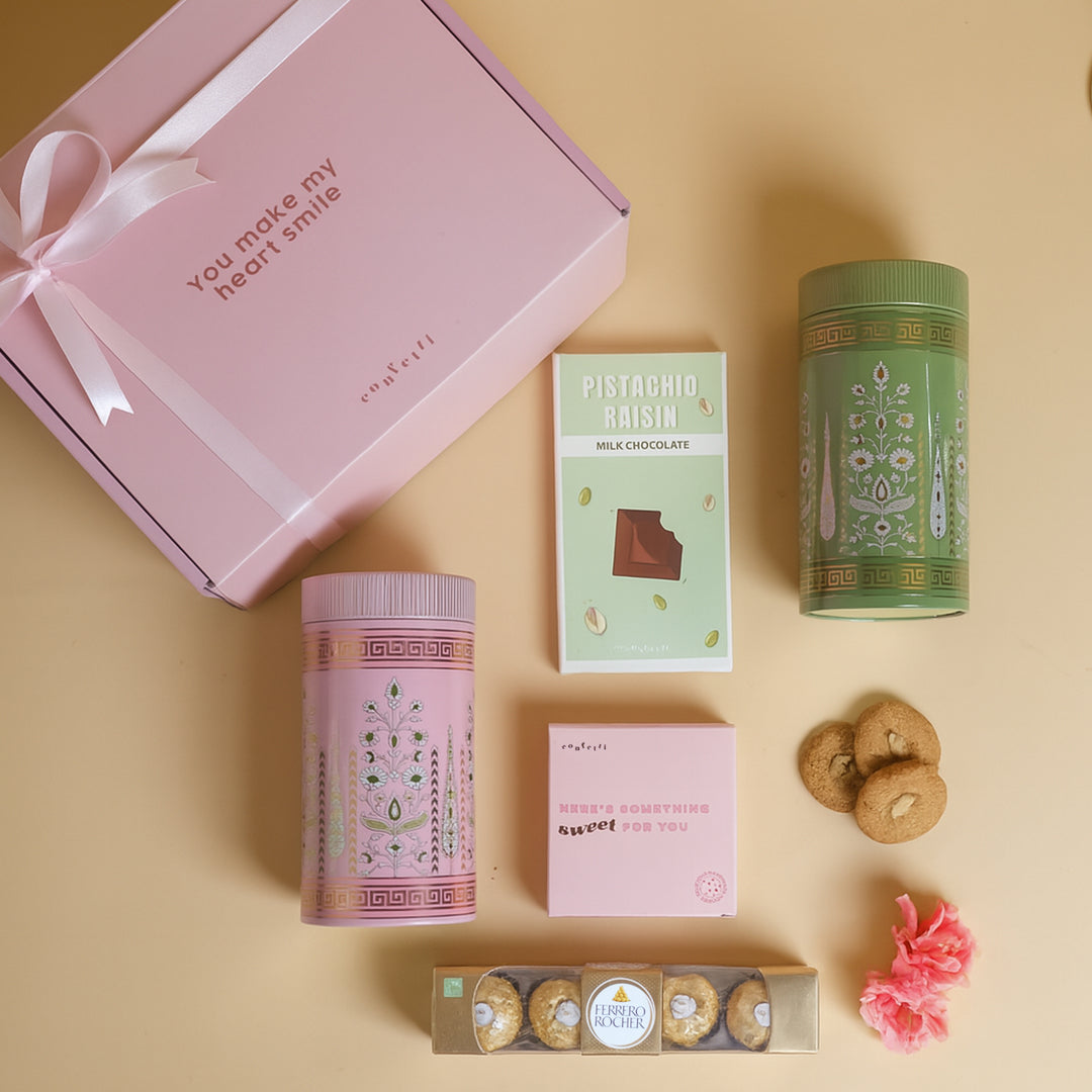 Rakhi Premium Sweet Treat Hamper with Dry Fruits and Chocolates