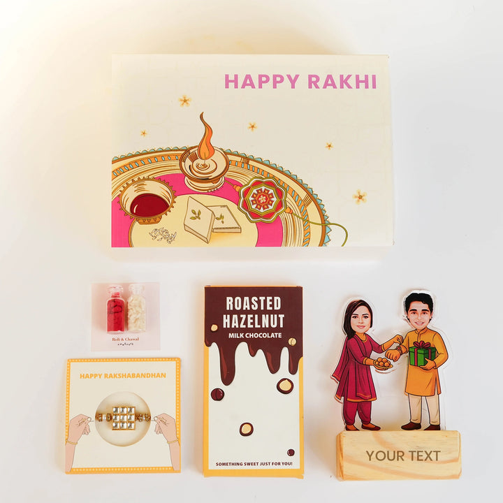 Sibling Standee & Chocolate Rakhi
