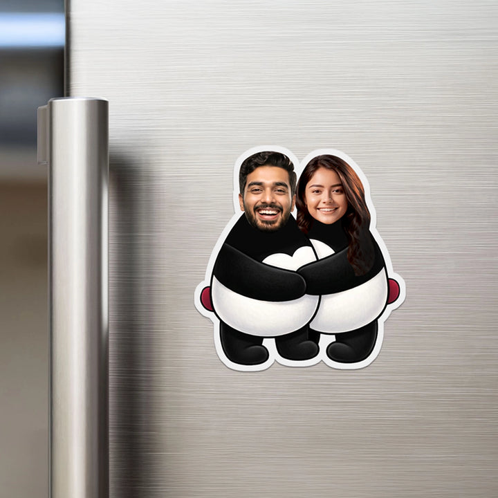 Panda Couple Caricature Fridge Magnet