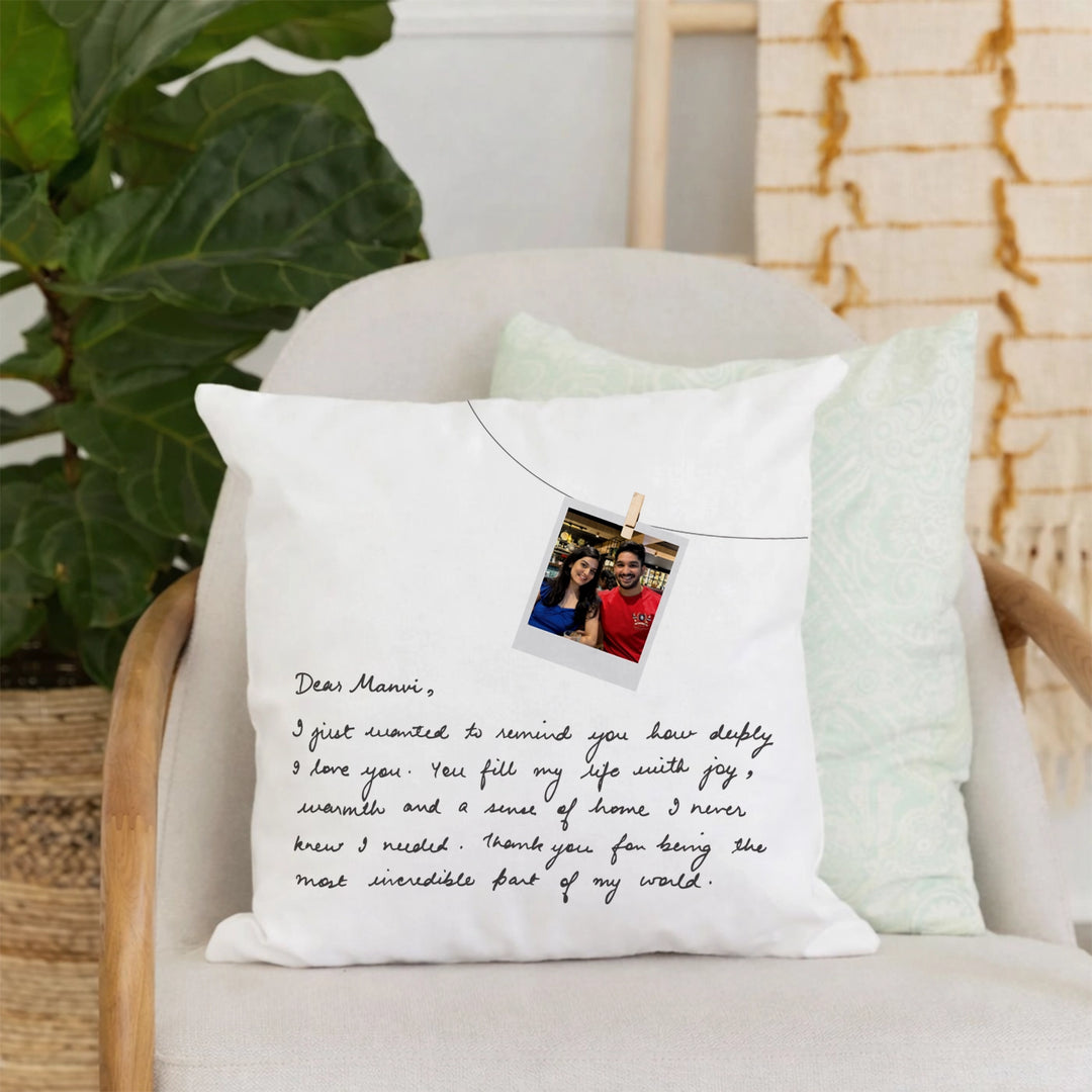 Personalized Polaroid Cushion Cover