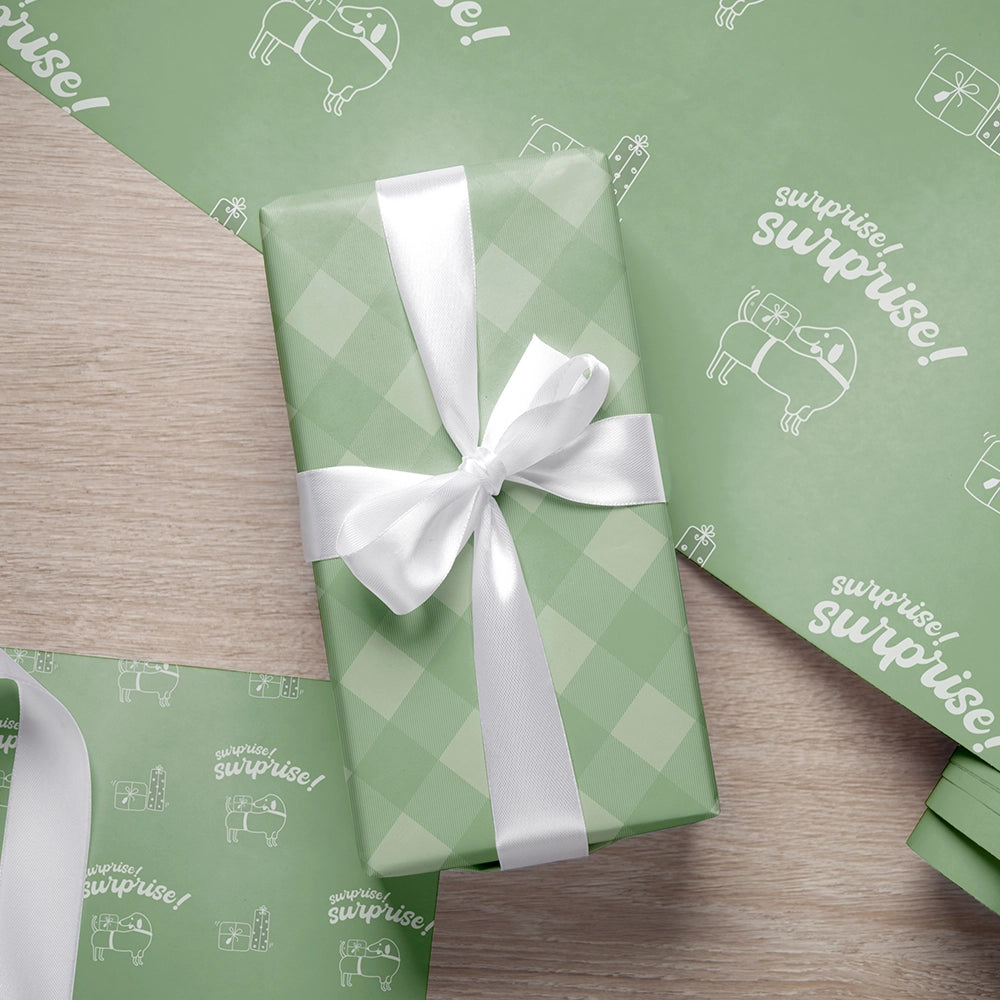 Green & Lavender Gift Wrapping Paper Set