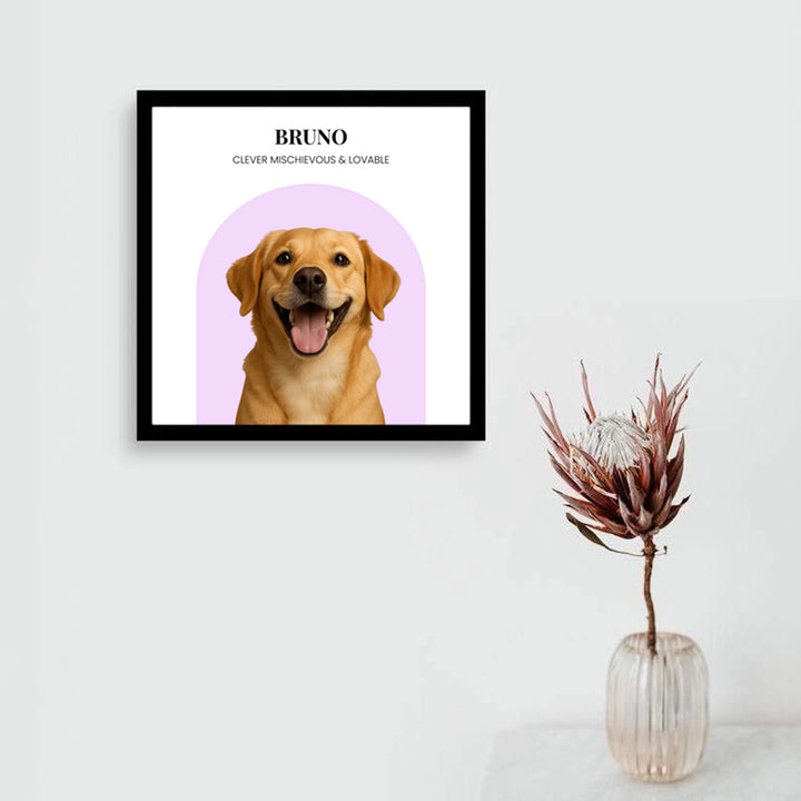 Personalized Pet Frame - Arched Pet Portrait