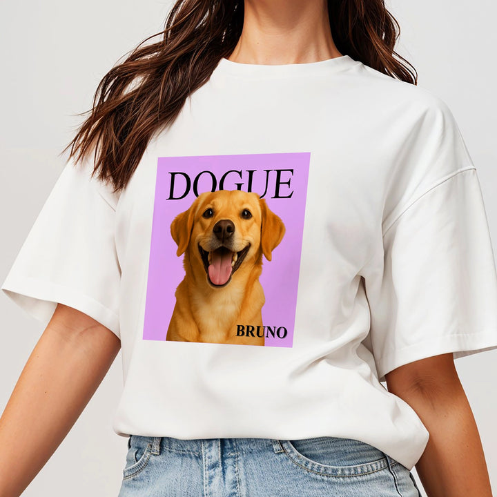 Personalized Dog T-Shirt - DOGUE Cover Edition
