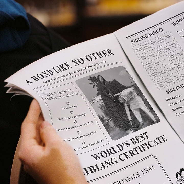 Custom Sibling Newspaper- The Sibling Times