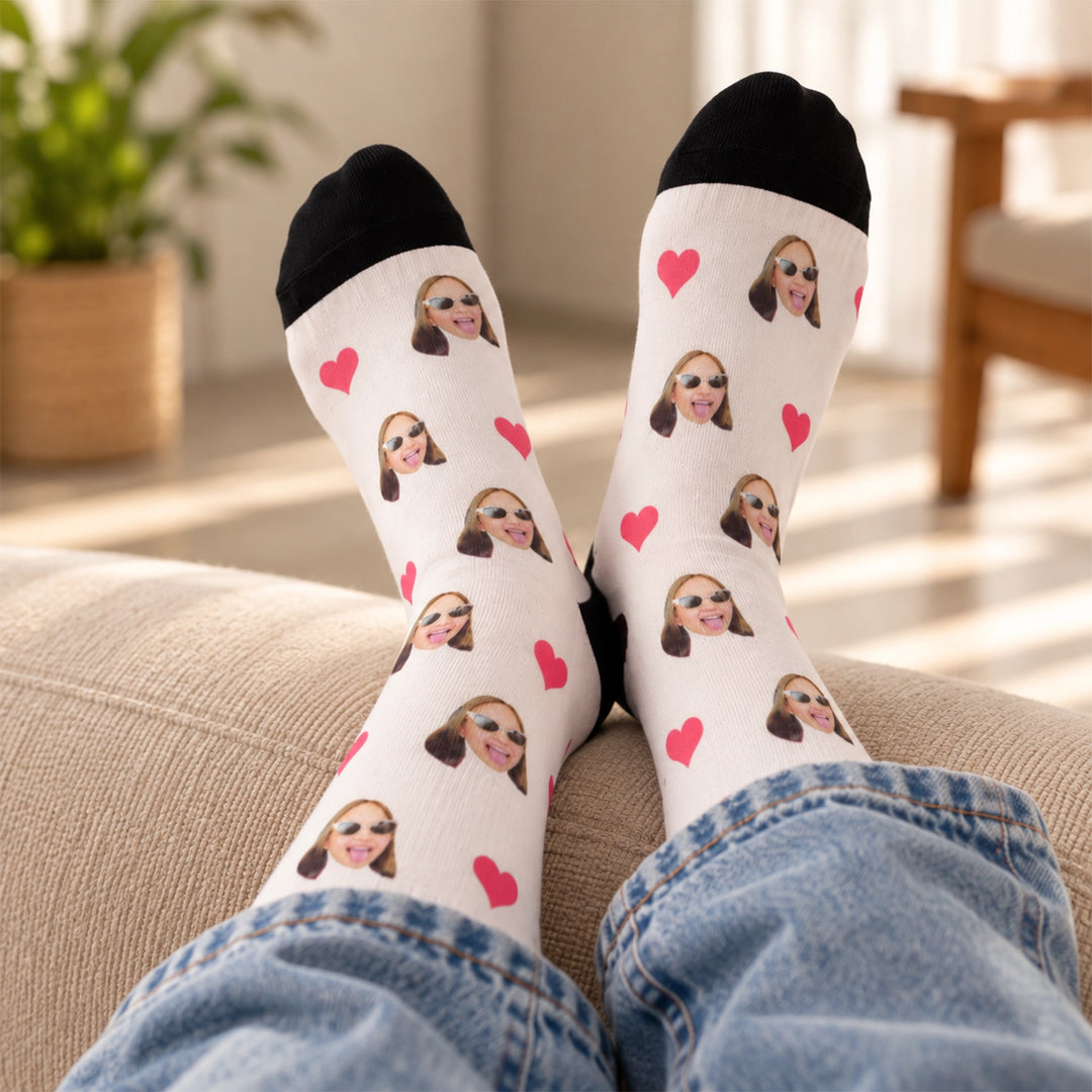 Heart Design Personalized Socks