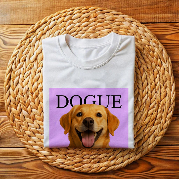 Personalized Dog T-Shirt - DOGUE Cover Edition