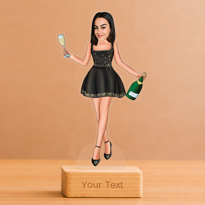 Custom Acrylic Caricature for Party Lover Girls