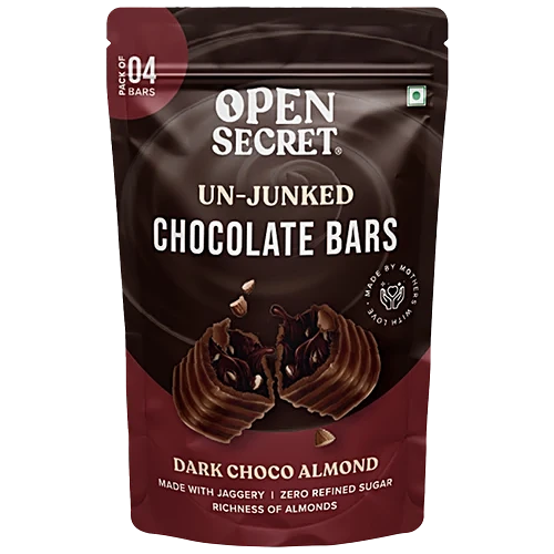 Open Secret Dark Choco-Almond Chocolate Bars 62gm