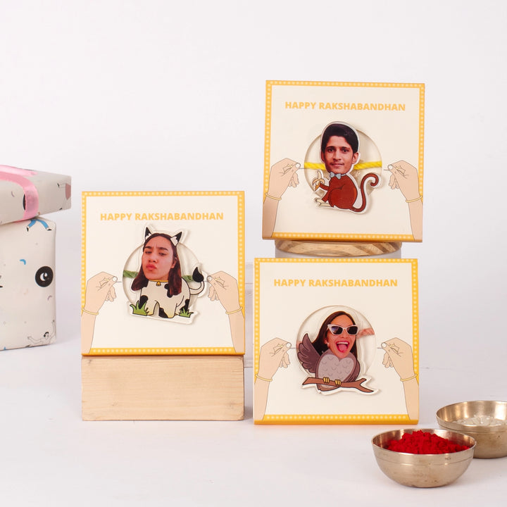 Personalized Face Rakhies Combo