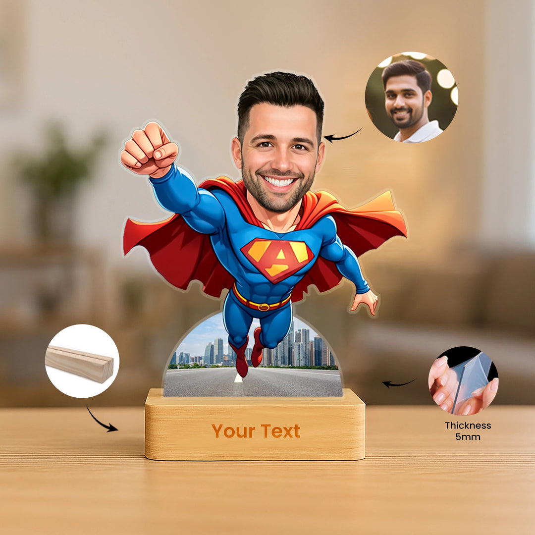 Superhero Caricature for Raksha Bandhan - Superman Edition