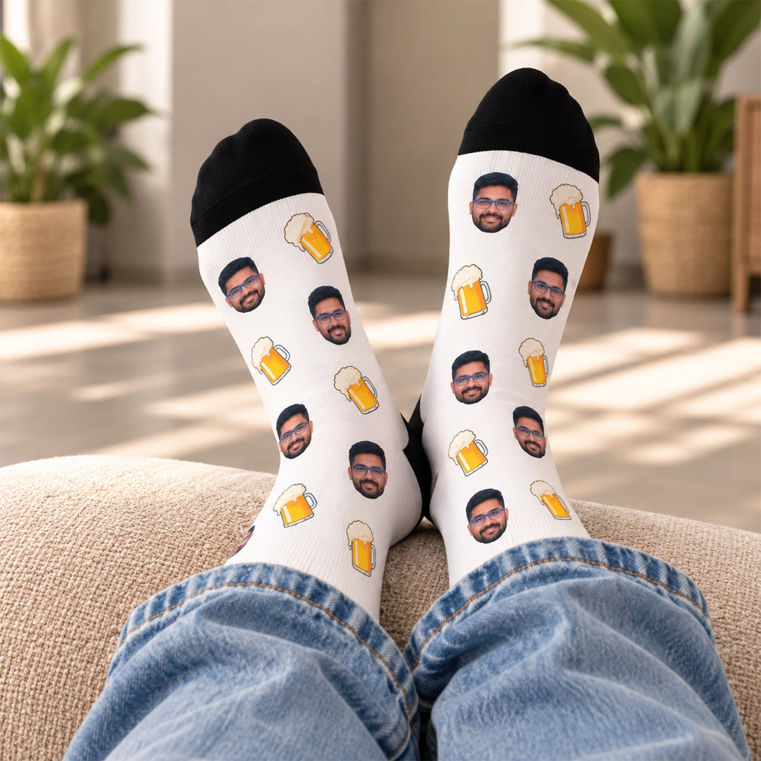 Beer Mug Design Personalized Socks