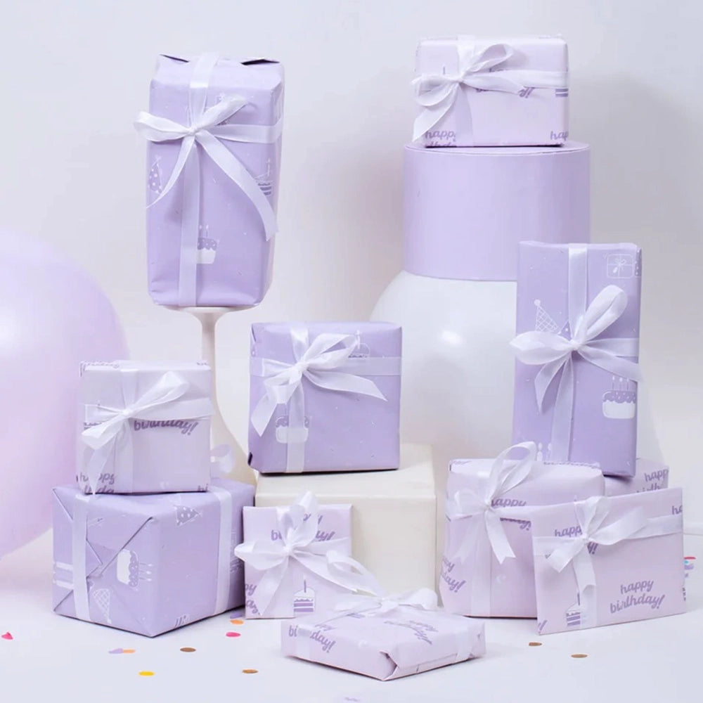 Lavender Gift Wrapping Paper Set