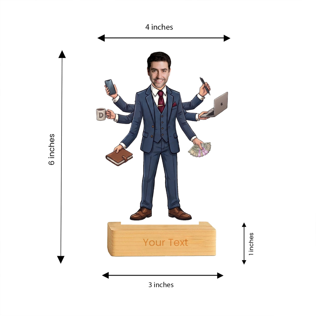 Multitasker Dad Caricature