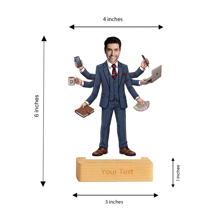 Multitasker Dad Caricature