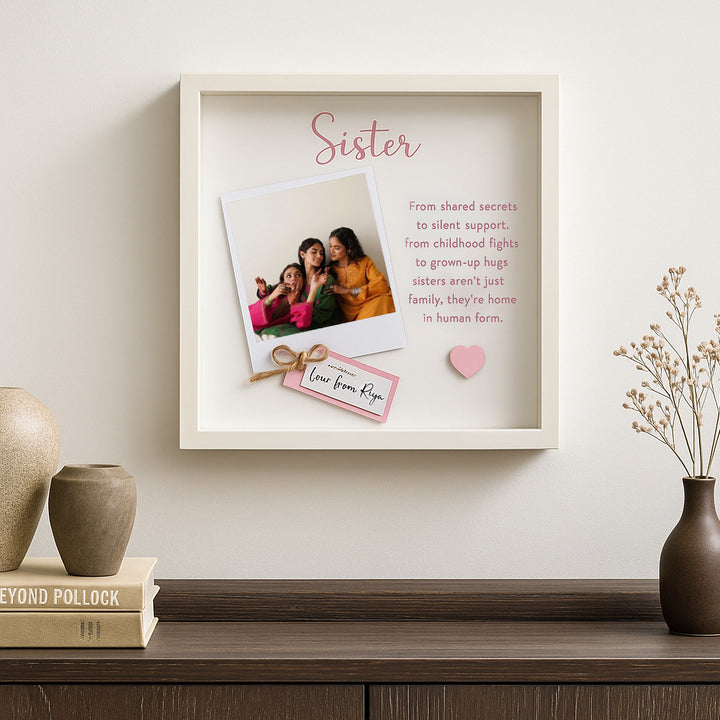 Personalized Sister Photo Frame - Heartfelt Gift for Rakhi & Birthdays