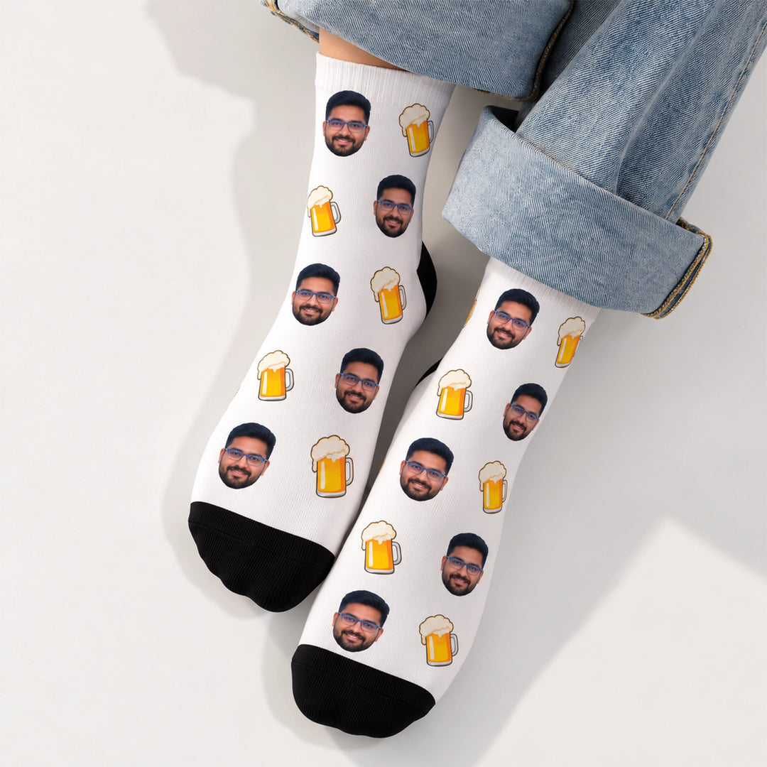 Beer Mug Design Personalized Socks