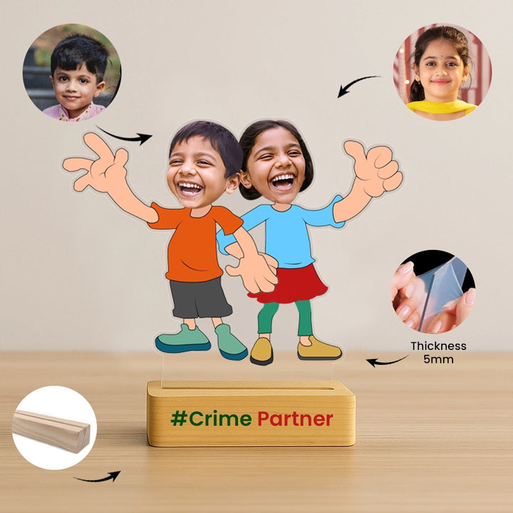 Custom Rakhi Caricature - Partner in Crime Edition