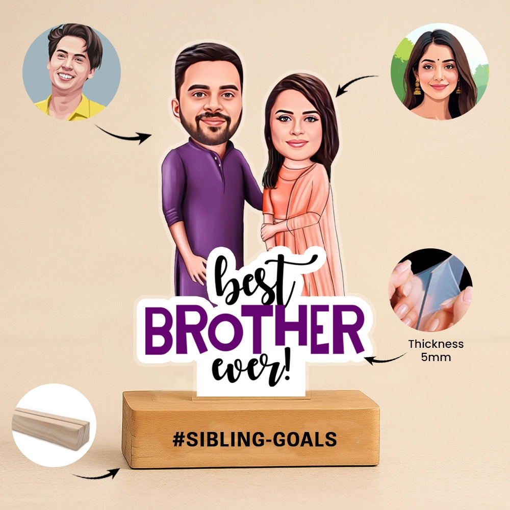 Best Brother Caricature - Personalized Gift for Brother