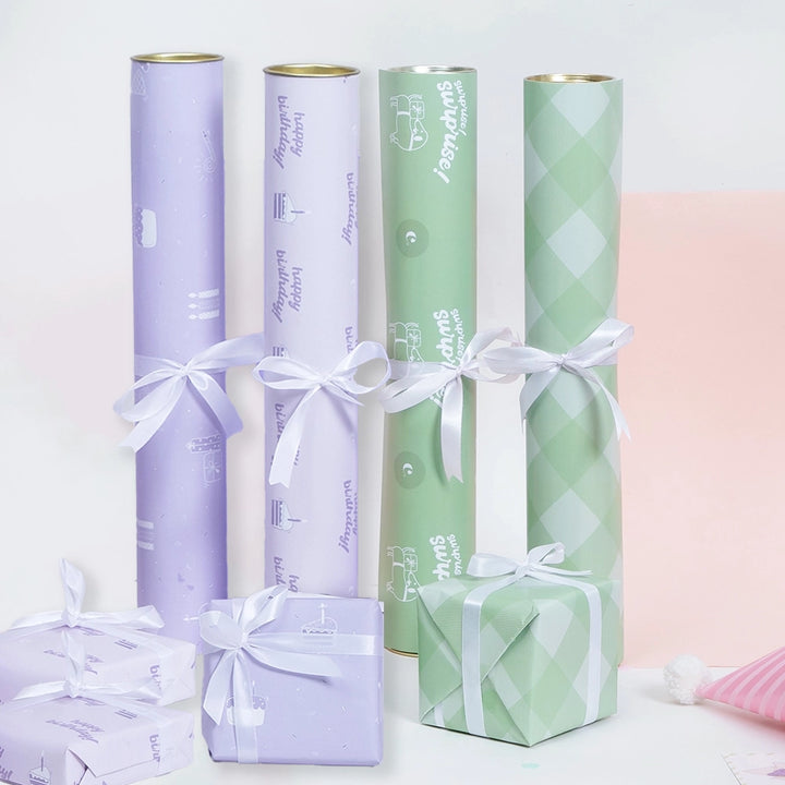 Green & Lavender Gift Wrapping Paper Set