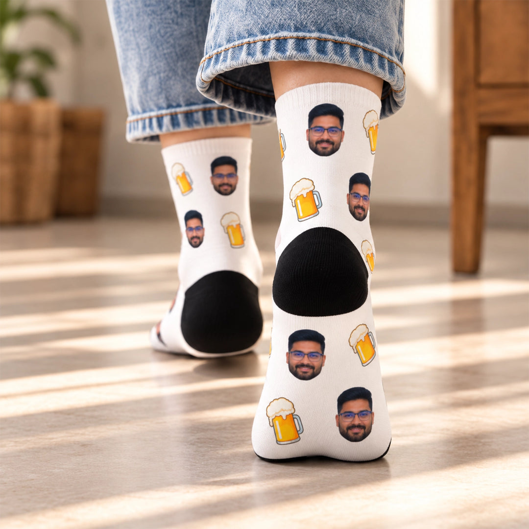 Beer Mug Design Personalized Socks