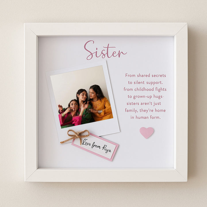 Personalized Sister Photo Frame - Heartfelt Gift for Rakhi & Birthdays