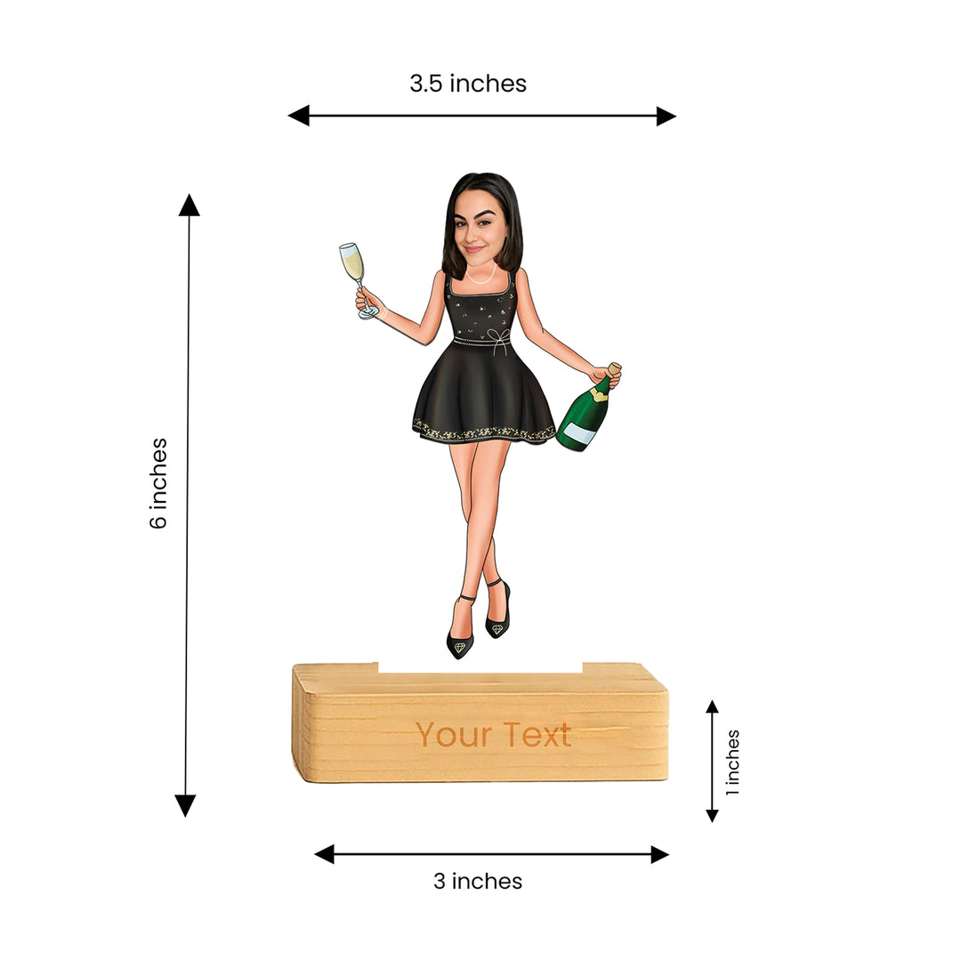 Custom Acrylic Caricature for Party Lover Girls