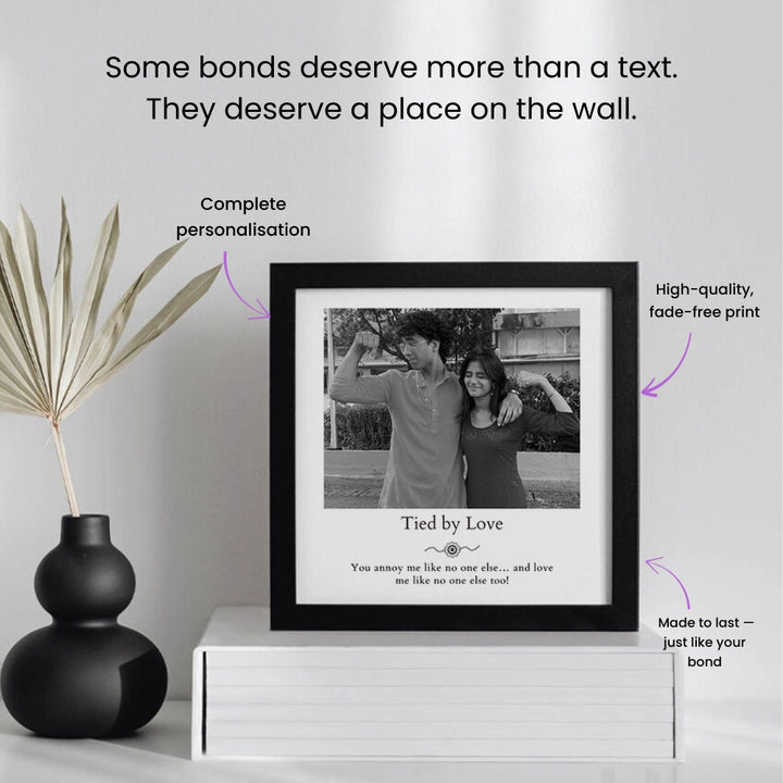 Personalized Siblings Photo Frame - Rakshabandhan keepsakes