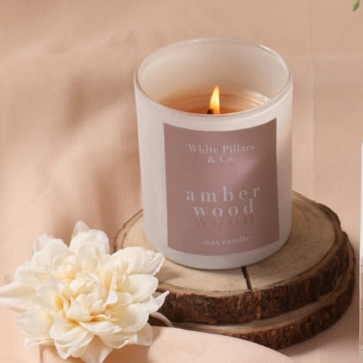 White Pillars & Co Scented Candle Set of 2 Gift Box