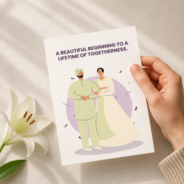 Beautiful Together Wedding Greeting Card