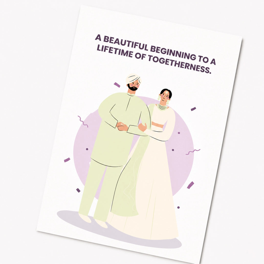 Beautiful Together Wedding Greeting Card