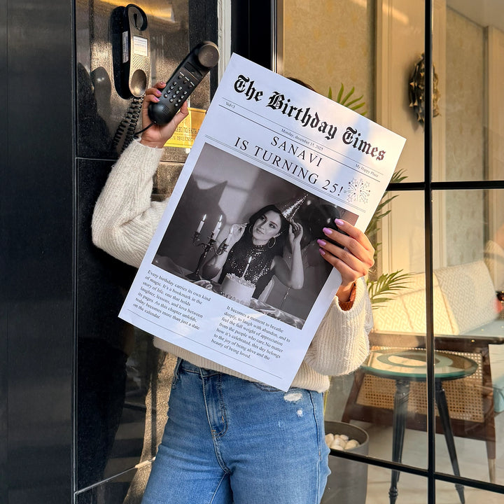 Birthday Newspaper - Personalised With Photos
