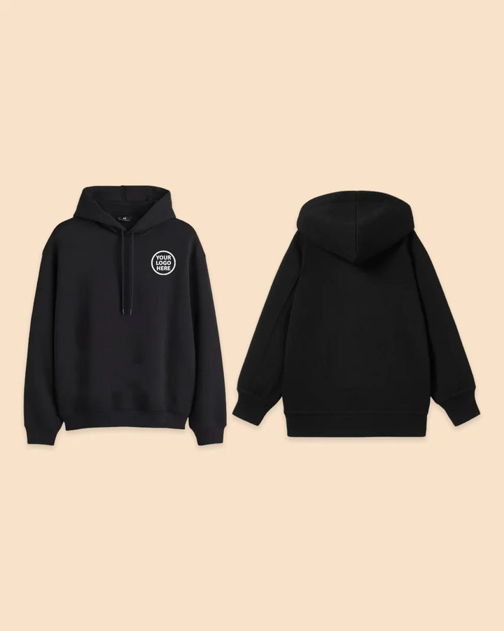 Black Cotton Hoodie