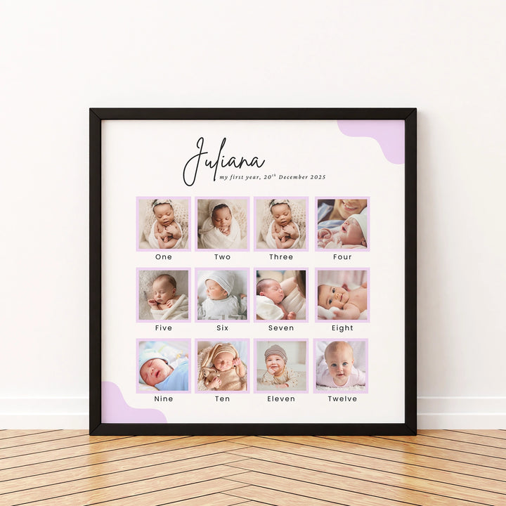 Personalised Baby One Year Frame