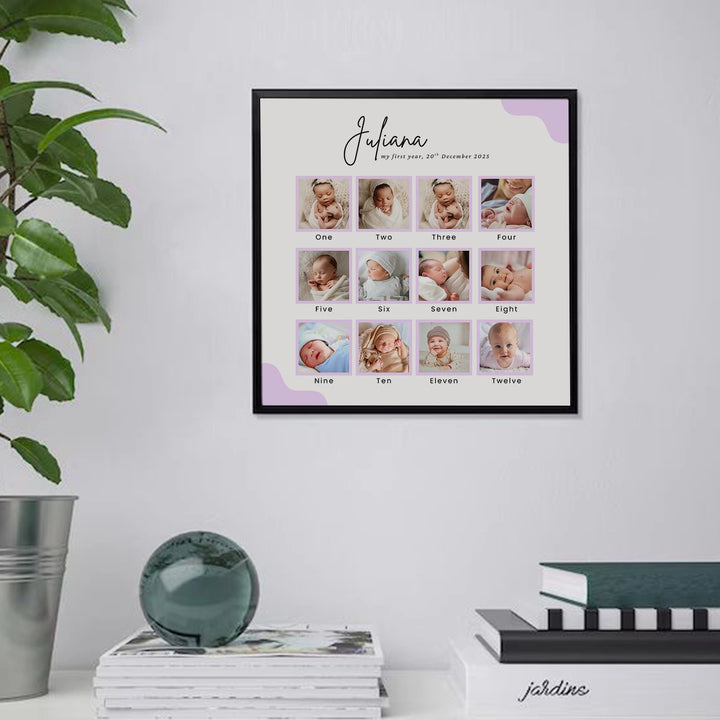 Personalised Baby One Year Frame