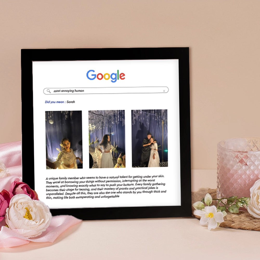 Personalized Google Theme Frame