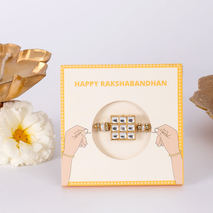 Pearl Kundan Rakhi